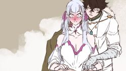 1boy 1girl black_clover couple highres hot husband_and_wife lovers noelle_silva yuno_(black_clover)