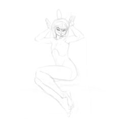 Rule 34 | animal ears, animated, arms up, aubrey (faraway) (omori), aubrey (omori), bandaid, bandaid on leg, bare legs, barefoot, blue eyes, blush, breasts, cabronpr, choker, closed mouth, collarbone, color guide, fake animal ears, feet, flying sweatdrops, full body, hair between eyes, heart, heart choker, lingerie, long hair, looking at viewer, making-of, nail polish, navel, omori, pink choker, pink hair, rabbit ears, rabbit pose, sidelocks, sitting, sketch, small breasts, soles, thighs, toenail polish, toenails, toes, underwear, video