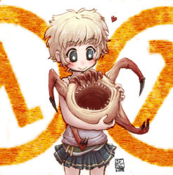 blonde_hair half-life half-life_(series) half-life_2 headcrab heart j-e-m-g lowres monster short_hair