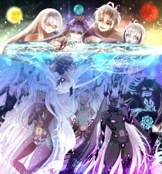 Rule 34 | 1girl, 2boys, adashino benio, couple, crying, crying with eyes open, enmadou hikaru, enmadou rokuro, father and son, happy, husband and wife, mother and son, multiple boys, smile, sousei no onmyouji, tears, underwater
