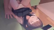 1boy 1girl 3d aftersex animated blunt_bangs blush censored closed_eyes clothes_lift couch cum cum_on_body cum_on_lower_body custom_udon ejaculation head_out_of_frame hetero loli lying mosaic_censoring no_panties on_couch original penis pull_out pussy rape school_uniform sex skirt skirt_lift sleep_molestation sleeping solo_focus vaginal video