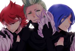 Rule 34 | 10s, 3boys, amemiya shia, bad id, bad pixiv id, blue eyes, blue hair, chili (pokemon), cilan (pokemon), cress (pokemon), green eyes, green hair, gym leader, male focus, multiple boys, nintendo, pokemon, pokemon bw, red eyes, red hair, shadow triad, triplets, white hair, wig