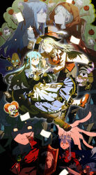 1088888888 :d :o ^_^ absurdres adapted_costume alice&#039;s_adventures_in_wonderland alice_(alice_in_wonderland) alice_(alice_in_wonderland)_(cosplay) amoris_(bang_dream!) animal_ears animalization apple apron ascot asymmetrical_gloves ave_mujica_(bang_dream!) back_bow bang_dream! bang_dream!_it&#039;s_mygo!!!!! belt big_bad_wolf big_bad_wolf_(cosplay) bird black_ascot black_background black_bow black_gloves black_hair black_rabbit_(animal) black_ribbon black_sleeve_cuffs blonde_hair blue_brooch blue_dress blue_eyes blue_hair boots bow braid brown_boots brown_hair buttons card character_request cheshire_cat_(alice_in_wonderland) cheshire_cat_(alice_in_wonderland)_(cosplay) chibi chibi_inset chihaya_anon chinese_commentary cloak closed_eyes closed_mouth collared_jacket colored_eyelashes commentary_request copyright_request cosplay cosplay_request crescent crychic_(bang_dream!) curled_horns dog doloris_(bang_dream!) dress dwarf eye_contact face-to-face falling_paper fang floating floating_clothes floating_hair food frilled_dress frilled_shirt_collar frilled_sleeves frills fruit gears gloves glowing glowing_eyes green_bow green_brooch green_hair grey_hair grey_hat grey_outline hair_between_eyes hair_bow hair_ornament hairclip half_up_braid hands_up hat headpiece heart highres holding holding_food holding_fruit holding_pickaxe holding_shield holding_sword holding_unworn_clothes holding_unworn_hat holding_weapon hood hood_up hooded_cloak horns jacket kaname_raana kemonomimi_mode lace-up_boots little_red_riding_hood_(fairy_tale) little_red_riding_hood_(fairy_tale_character) little_red_riding_hood_(fairy_tale_character)_(cosplay) long_dress long_hair long_sidelocks long_sleeves looking_at_another looking_at_object mad_hatter_(alice_in_wonderland) mad_hatter_(alice_in_wonderland)_(cosplay) mary_janes mask mismatched_gloves misumi_uika monkey mortis_(bang_dream!) mortis_(persona)_(bang_dream!) mouth_mask multiple_views mygo!!!!!_(bang_dream!) nagasaki_soyo neck_ribbon oblivionis_(bang_dream!) open_hands open_mouth orange_eyes outline paper parted_lips pickaxe pink_eyes pink_hair plume pointy_ears purple_cat purple_eyes queen_of_hearts_(alice_in_wonderland) queen_of_hearts_(alice_in_wonderland)_(cosplay) red_bow red_cloak red_eyes red_ribbon red_sash red_shirt red_shoes red_vest ribbon sash second-party_source shield shiina_taki shirt shoes shorts shoulder_belt sidelocks sideways_mouth smile snow_white&#039;s_dwarf_(fairy_tale_character) snow_white&#039;s_dwarf_(fairy_tale_character)_(cosplay) snow_white_(fairy_tale) snow_white_(fairy_tale_character) snow_white_(fairy_tale_character)_(cosplay) socks sparkle sword takamatsu_tomori timoris_(bang_dream!) togawa_sakiko top_hat tree unworn_hat unworn_headwear very_long_hair vest waistcoat wakaba_mutsumi weapon white_gloves white_socks wolf_ears wolf_paws yahata_umiri yellow_apron yellow_ascot yellow_eyes yellow_gloves yellow_jacket yellow_shorts yuutenji_nyamu