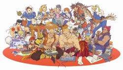 6+boys 6+girls ainu_clothes akuma_(street_fighter) arcade_stick area_(arika) arm_wrap armor bayman_(doa) beads belt bird black_hair blonde_hair blue_dress blue_eyes board_game bodysuit book bow bracelet braid breasts brown_eyes brown_hair bun_cover capcom character_request chess chessboard china_dress chinese_clothes chun-li clover computer computer_mouse controller copyright_request corset cross_scar crossover dark-skinned_female dark-skinned_male dark_skin dead_or_alive dog_tags double_bun dougi dress eating exercising facial_hair fatal_fury fighting_game final_fight fingerless_gloves food game_controller geese_howard glasses gloves guilty_gear guilty_gear_strive hair_bun hair_slicked_back hakama halterneck handheld_game_console hat hat_with_ears hawk headband high_ponytail highres indian_style jacket japanese_armor japanese_clothes jewelry joystick kasumi_(doa) katana laptop large_breasts long_hair lucifero_(guilty_gear) mamahaha mishima_heihachi multiple_boys multiple_girls muscular muscular_male mustache nakoruru namco necklace open_clothes open_mouth open_vest pantyhose pelvic_curtain playing_games playstation_portable ponytail power_armor prayer_beads puffy_short_sleeves puffy_sleeves ramlethal_valentine red_bow red_eyes red_hair rolento samurai_spirits sarah_bryant sash scar sega short_hair short_sleeves shoulder_armor sidelocks sitting sleeveless smile sneer snk sode sol_badguy sophitia_alexandra soul_calibur spiked_bracelet spiked_hair spikes street_fighter street_fighter_ex_(series) suneate sunglasses sword tabi table takayuki_nakayama tecmo tekken thighhighs topknot topless_male tournament_bracket twin_braids twintails very_long_hair vest virtua_fighter wariza weapon weightlifting white_thighhighs widow&#039;s_peak yuki_akira