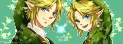 2boys blonde_hair blue_eyes earrings fairy hat jewelry link male_focus multiple_boys navi nintendo pointy_ears smile the_legend_of_zelda the_legend_of_zelda:_ocarina_of_time