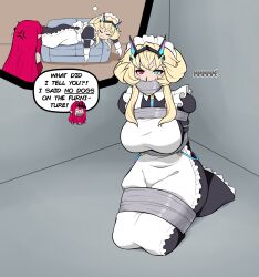 absurdres baobhan_sith_(fate) barghest_(fate) barghest_(swimsuit_archer)_(second_ascension)_(fate) bdsm bondage bound brockendynamite cloth_gag fate/grand_order fate_(series) gag gagged highres improvised_gag peril