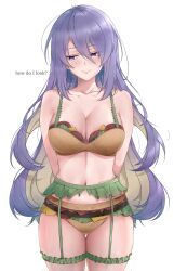 Rule 34 | 1girl, bikini, blonde hair, blush, burger costume, colored inner hair, highres, hololive, hololive indonesia, horisu (kholiskun), long hair, moona hoshinova, multicolored hair, navel, purple eyes, purple hair, smile, solo, starry hair, swimsuit, virtual youtuber