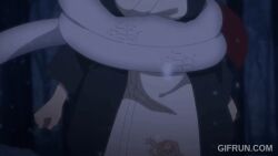 Rule 34 | ao no exorcist, blue exorcist, charm (object), grabbing, kirigakure shura, multicolored hair, snake, snow, snowing, tentacles, tied up (nonsexual), tree, undressing