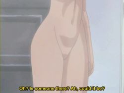 00s animated animated_gif bathroom blue_hair bouncing_breasts breasts censored discipline:_the_record_of_a_crusade hayami_takurou huge_breasts miyagishi_yuuki nipples no_pussy nude short_hair