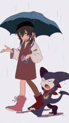 Rule 34 | ai (digimon), digimon, digimon (creature), digimon tamers, gloves, highres, impmon, scarf, tail, walking