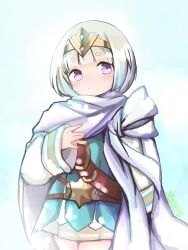 Rule 34 | 1girl, blonde hair, blue hair, closed mouth, fire emblem, fire emblem heroes, gradient hair, highres, looking at viewer, multicolored hair, nintendo, purple eyes, solo, studio sugimoto, tiara, ylgr (fire emblem)