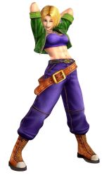 Rule 34 | 1girl, blonde hair, blue eyes, blue mary, female focus, jacket, kof: maximum impact, shoes, tank top, the king of fighters