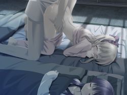 aki_no_urara_no_akane-iro_shoutengai brother_and_sister doggystyle from_behind futon incest kani_biimu loli odajima_kosuzu odajima_mayu peko sex sex_from_behind siblings sleeping stealth_sex tears top-down_bottom-up