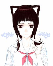 1girl animal_ears cat_ears es es_(cah60700) female_focus original school_uniform serafuku solo