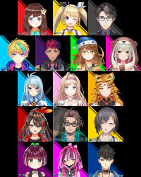 absurdres amicia_michella animal_ears animal_hood azura_cecillia black_eyes black_hair blonde_hair blue_eyes blush bonnivier_pranaja brown_hair child closed_mouth derem_kado earrings etna_crimson facial_hair facial_mark hair_flower glasses goatee green_eyes grey_hair hair_ornament hair_ribbon hana_macchia head_ornament headband headphones headphones_around_neck headset highres hood incredibly_absurdres jewelry layla_alstroemeria logo miyu_ottavia multicolored_hair multiple_piercings nagisa_arcinia nara_haramaung neck_tattoo nijisanji nijisanji_id official_art one_eye_closed purple_eyes purple_hair rai_galilei red_hair reza_avanluna ribbon riksa_dhirendra siska_leontyne suspenders taka_radjiman tattoo virtual_youtuber weapon weapon_on_back wink yellow_eyes zea_cornelia