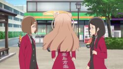 6+girls amabuki_maria angry animated anime_screenshot biting blonde_hair bullying child drinking head_biting highres hoshikawa_lily minamoto_sakura motor_vehicle multiple_girls nikaidou_saki outdoors park rainbow sayama_(zombie_land_saga) scooter slow_motion smile sound tagme ukawa_(zombie_land_saga) video water yamada_tae zombie_land_saga