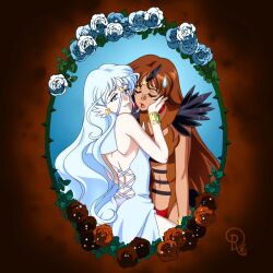 Rule 34 | 2girls, bishoujo senshi sailor moon, highres, lipstick, makeup, multiple girls, sailor aluminum seiren, sailor lead crow, sweatdrop, tagme, yuri
