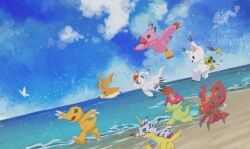 Rule 34 | agumon, bird, bug, butterfly, cat, digimon, digimon (creature), gabumon, gomamon, insect, palmon, patamon, petals, pixiv user (57057371), piyomon, tailmon, tentomon, wings