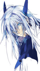 1boy absurdly_long_hair arms_at_sides bare_shoulders black_leggings blue_eyes commentary_request creatures_(company) game_freak gen_2_pokemon hair_between_eyes hair_flaps hair_ribbon knees_together_feet_apart legendary_pokemon leggings legs long_hair looking_at_viewer lugia nintendo personification pokemon ribbon solo very_long_hair yara_kami_meiosei