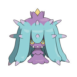artist_request blue_eyes colored_sclera full_body gen_7_pokemon mareanie nintendo no_humans official_art pokemon pokemon_(creature) pokemon_focus pokemon_sm sharp_teeth simple_background solo spikes straight-on teeth third-party_source white_background yellow_pupils yellow_sclera