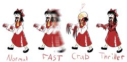 1girl blood bow chart claws detached_sleeves english_text female_focus hakurei_reimu half-life half-life_(series) half-life_2 headcrab heart jacket japanese_clothes michael_jackson miko o_o parody sharp_teeth teeth thriller_(michael_jackson) touhou zombie