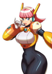 1girl android breasts kotatuman_dash large_breasts long_hair mega_man_(series) mega_man_maverick_hunter_x mega_man_x_(series) minerva_(mega_man) pink_hair