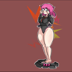 1girl artist_request black_sailor_uniform black_shirt black_skirt boku_no_hero_academia breasts closed_mouth collar glasses haneyama_kazuho medium_breasts medium_hair neckerchief pink_hair pleated_skirt red_neckerchief sailor_collar school_uniform shirt simple_background skirt small_wings solo source_request tagme thick_thighs thighs unworn_skirt vigilante_-boku_no_hero_academia:_illegals- white_collar wings