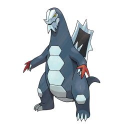 artist_request baxcalibur colored_sclera full_body nintendo no_humans official_art open_mouth outline pokemon pokemon_(creature) pokemon_focus pokemon_sv solo standing third-party_source transparent_background white_outline yellow_eyes yellow_pupils yellow_sclera