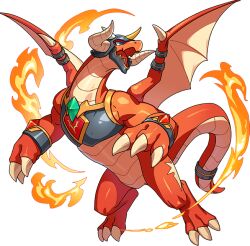 1other armor blue_eyes breastplate dragon dragon_village_(series) dragon_village_collection fire flying furry game_cg helmet official_art skoorum_(dragon_village) tail tail_ornament tail_ring third-party_source transparent_background
