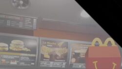 angry animated audible_speech baseball_cap blunt_bangs blush bonnet burger child happy hat hetto_(vtuber) hetto_vtuber indie_virtual_youtuber long_hair mcdonald&#039;s owo owozu parody pink_eyes pink_hair smile sound spanish_audio tagme uwu video