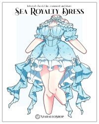 1girl blue_dress cropped_legs dress headless highres nyahallo original white_background