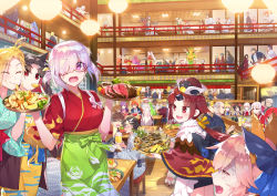 6+girls agravain_(fate) ahoge altera_(fate) altera_the_santa_(fate) anastasia_(fate) animal_ears apron artemis_(fate) artoria_pendragon_(fate) artoria_pendragon_(swimsuit_ruler)_(fate) asclepius_(fate) ashwatthama_(fate) atalanta_(fate) bartholomew_roberts_(fate) bedivere_(fate) beni-enma beni-enma_(first_ascension) beowulf_(fate) blonde_hair blush boudica_(fate) bow bowl braid calamity_jane_(fate) caligula_(fate) carmilla_(fate) carmilla_(swimsuit_rider)_(fate) carrying character_request chips_(food) chonmage christopher_columbus_(fate) circe_(fate) cleopatra_(fate) commentary_request covered_eyes cu_chulainn_(fate) cu_chulainn_(fate/stay_night) cu_chulainn_alter_(fate) cu_chulainn_alter_(fate/grand_order) cup dragon_horns drinking_glass drunk earrings eating edward_teach_(fate) elizabeth_bathory_(fate) elizabeth_bathory_(fate/extra) enkidu_(fate) everyone fang fate/apocrypha fate/extra fate/extra_ccc fate/grand_order fate/prototype fate/prototype:_fragments_of_blue_and_silver fate/stay_night fate/strange_fake fate_(series) fergus_mac_roich_(fate) fish fish_(food) food fou_(fate) fox_ears fruit fujimaru_ritsuka_(female) fujimaru_ritsuka_(male) gaius_julius_caesar_(fate) gareth_(fate) gawain_(fate) gilgamesh_(fate) glass glasses gray_(fate) grilled_fish hair_bow hair_over_one_eye hanging_light hassan_of_the_cursed_arm_(fate) hat head_wings headdress hector_(fate) heracles_(fate) highres hijikata_toshizou_(fate) holding holding_person hoop_earrings horns indoors ishtar_(fate) iskandar_(fate) james_moriarty_(archer)_(fate) japanese_clothes jason_(fate) jeanne_d&#039;arc_(fate) jeanne_d&#039;arc_(ruler)_(fate) jeanne_d&#039;arc_alter_santa_lily_(fate) jewelry jing_ke_(fate) kadoc_zemlupus kama_(fate) karna_(fate) katsushika_hokusai_(fate) katsushika_hokusai_(swimsuit_saber)_(fate) kimono kiyohime_(fate) koha-ace lakshmibai_(fate) lancelot_(fate/grand_order) lemon long_hair lord_el-melloi_ii lord_el-melloi_ii_case_files mandricardo_(fate) martha_(fate) martha_(swimsuit_ruler)_(fate) mash_kyrielight mash_kyrielight_(enma-tei_uniform) mask mata_hari_(fate) matou_sakura medb_(fate) medea_(fate) medea_lily_(fate) mixer_(cooking) mordred_(fate) mordred_(fate/apocrypha) mouth_mask multiple_boys multiple_girls nero_claudius_(fate) nero_claudius_(fate/extra) official_alternate_costume okada_izou_(fate) okita_souji_(fate) okita_souji_(koha-ace) old old_man ozymandias_(fate) parvati_(fate) pink_hair ponytail potato potato_chips potato_wedges purple_hair quetzalcoatl_(fate) quetzalcoatl_(samba/santa)_(fate) rama_(fate) redrop reines_el-melloi_archisorte restaurant revision roast_beef robin_hood_(fate) romulus_(fate) saber_(fate) sakamoto_ryouma_(fate) santa_alter sasaki_kojirou_(fate) sauce scathach_(fate) sitting space_ishtar_(fate) stool super_orion_(fate) surprised suzuka_gozen_(fate) sweatdrop table tagme tamamo_(fate) tamamo_cat_(fate) tamamo_no_mae_(fate/extra) tasuki tomoe_gozen_(fate) topknot translation_request tray tsurime twintails two_side_up very_long_hair waver_velvet wine_glass wings yagyuu_munenori_(fate)