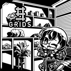 1girl ainu_clothes alternate_costume bear braid cevio commentary_request figure greyscale hanakuma_chifuyu head_tilt highres indoors long_hair looking_at_viewer low_twin_braids monochrome moyasiwhite one_eye_closed open_mouth otaru_(hokkaido) pinching_sleeves plant potted_plant raised_eyebrow robe sash seashell second-party_source shelf shell smile solo standing synthesizer_v teapot twin_braids w_arms window_blinds