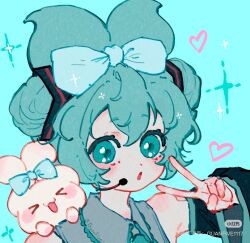 1girl bad_tag collared_shirt guanfive hatsune_miku highres looking_at_viewer non-web_source open_mouth shirt simple_background solo twintails upper_body vocaloid watermark