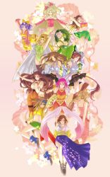 00s 1990s_(style) 6+girls aerith_gainsborough ass bikini black_hair blonde_hair blue_eyes bow braid breasts brown_hair cape celes_chere crossover detached_sleeves dress dual_persona earrings eiko_carol elbow_gloves final_fantasy final_fantasy_iv final_fantasy_ix final_fantasy_v final_fantasy_vi final_fantasy_vii final_fantasy_x final_fantasy_x-2 garnet_til_alexandros_xvii gloves green_eyes green_hair hair_ornament hair_ribbon headband heterochromia highres holixholi huge_breasts jewelry krile_mayer_baldesion_(ff5) large_breasts lenna_charlotte_tycoon lenne_(ff10) long_hair medium_breasts moogle multiple_girls pantyhose pink_dress ponytail retro_artstyle ribbon rikku_(ff10) rydia_(ff4) scarf short_hair strapless strapless_dress swimsuit tifa_lockhart tina_branford yuffie_kisaragi yuna yuna_(ff10)
