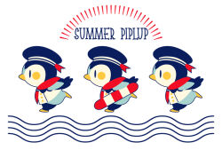 Rule 34 | character name, ekm, from side, gen 4 pokemon, innertube, neckerchief, nintendo, no humans, piplup, pokemon, pokemon (creature), red neckerchief, running, shirt, simple background, solid oval eyes, striped innertube, summer, swim ring, white background, white shirt