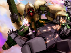 asshimar beam_rifle energy_gun energy_sword gun gundam gundam_sentinel mecha punching robot sparks sword tabigarasu weapon zeta_gundam zeta_plus