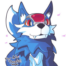 Rule 34 | digicore, digimon, digimon (creature), fangs, highres, loogamon, solo, wolf