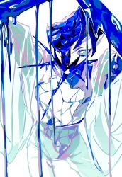 1other artist_name commentary_request crack highres houseki_no_kuni looking_at_viewer melting mt5_014 other_focus pants phosphophyllite_(ll) spoilers standing twitter_username