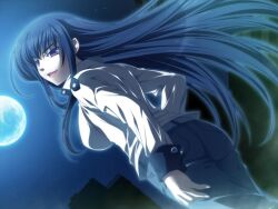 1girl breasts comu_-kuroi_ryuu_to_yasashii_oukoku- denim game_cg hinaori_kagome jeans pants saeki_hokuto tagme