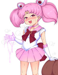 1boy 1girl bishoujo_senshi_sailor_moon blush bow breath chibi_usa choker collar collarbone dark-skinned_male dark_skin dot_nose elbow_gloves excited eyelashes feet_out_of_frame femdom gloves hand_on_another&#039;s_ass hetero imminent_fisting imminent_penetration interracial loli lolidom long_hair looking_at_viewer lube magical_girl matching_hair/eyes naughty_face open_mouth pink_choker pink_collar pink_eyes pink_hair pink_skirt red_bow sailor_collar shirt short_sleeves simple_background skirt smile solo_focus souyannsb standing twintails very_dark_skin white_background white_gloves white_shirt