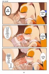 1boy 1girl absurdres age_difference animal_ears comic cream_the_rabbit english_text erection fellatio furry grandfather_and_granddaughter hereapathy highres incest loli oral penis rabbit_ears sega sonic_(series) testicles