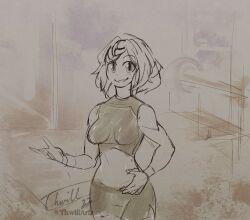 1girl animal_ears animated animated_gif bed blush deception female_focus fox fox_ears fox_tail furry kitsune midriff monochrome pov pov_focus short_hair solo tail transformation