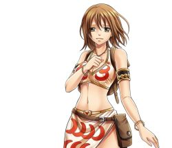 1girl armlet bracelet breasts cleavage elie jewelry light_brown_hair looking_at_viewer midriff navel necklace official_art rave_(manga) revealing_clothes