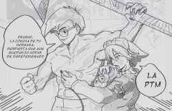 Rule 34 | 2boys, digimon, glasses, goggles, goggles on head, highres, kido jo, meme, multiple boys, short hair, taiga (digimon)
