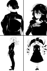 Rule 34 | 10s, 4girls, 71 (nanaichi drafting), kill la kill, matoi ryuuko, monochrome, multiple girls, tagme