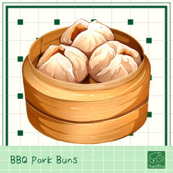 artist_logo artist_name bamboo_steamer steamed_bun dim_sum dumpling food food_focus food_name highres logo no_humans original yuki00yo