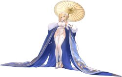 1girl azur_lane bare_shoulders blonde_hair blue_eyes breasts china_dress chinese_clothes coat covered_navel curvy detached_sleeves dress floral_print flower fur_trim garter_belt garter_straps gloves hair_between_eyes hair_flower hair_ornament high_heels highres holding holding_umbrella jeanne_d&#039;arc_(azur_lane) jeanne_d&#039;arc_(patron_saintess_of_celebration)_(azur_lane) jewelry lace lace-trimmed_thighhighs lace_trim large_breasts long_hair long_legs looking_at_viewer official_alternate_costume official_art oil-paper_umbrella parasol pelvic_curtain see-through_clothes skindentation smile stiletto_heels thighhighs umbrella wide_hips