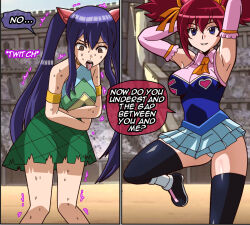 2girls artist_request catfight fairy_tail fairy_tail_zero humiliation multiple_girls sheria_blendy tagme wendy_marvell