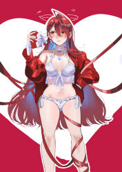 Rule 34 | 1girl, absurdres, ahoge, alternate costume, blue fire, blue hair, bra, breasts, colored inner hair, elizabeth rose bloodflame, fire, highres, hololive, hololive english, huge ahoge, lace, lace-trimmed bra, lace-trimmed panties, lace trim, long hair, looking at viewer, medium breasts, multicolored hair, nail polish, navel, open mouth, panties, red eyes, red hair, red nails, set7, solo, two-tone hair, underwear, very long hair, virtual youtuber